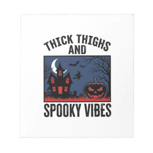 Dicke Oberschenkel Und Gruselige Vibes Halloween-S Notizblock