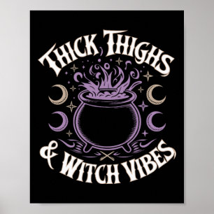 Dicke Oberschenkel und Hexen Poster