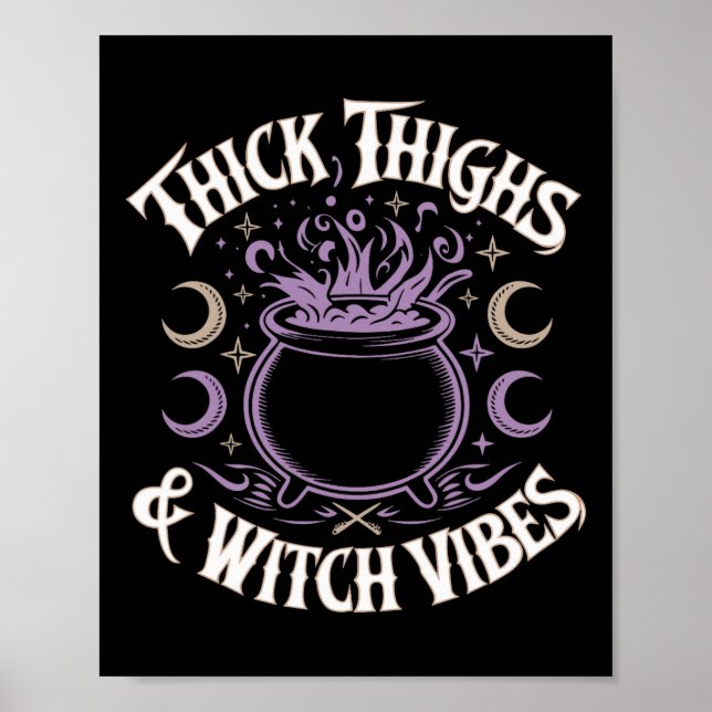 Dicke Oberschenkel und Hexen Poster (Vorne)