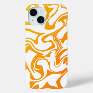 Dicke Orange Marble Texture iPhone Case