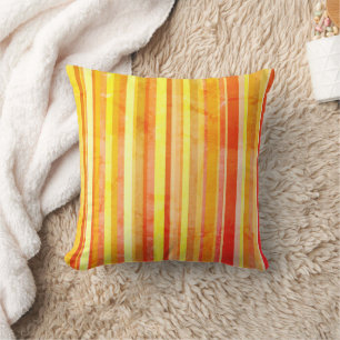 Dicke Orange Random Stripes Throw Kissen
