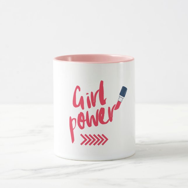 Dicke Pink Girl Power Tasse (Zentrum)