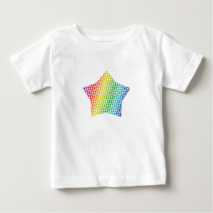 Dicke Rainbow Honeycomb und Diamond Pattern Star Baby T-shirt