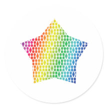 Dicke Rainbow Honeycomb und Diamond Pattern Star