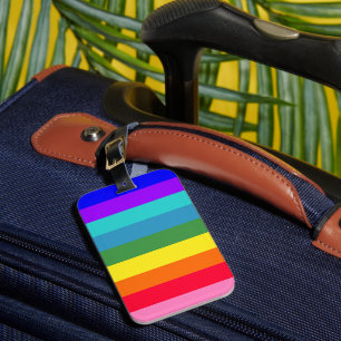 Dicke Regenbogenstreifen Gepäckanhänger