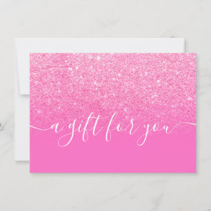 Dicke rosa Glitzer ombre neo Geschenkgutschein
