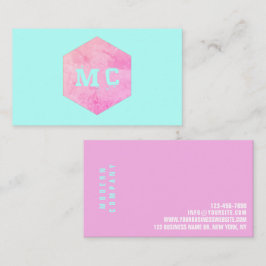 Dicke rosa Minze Aquamarin Moderne Grunge Company Visitenkarte