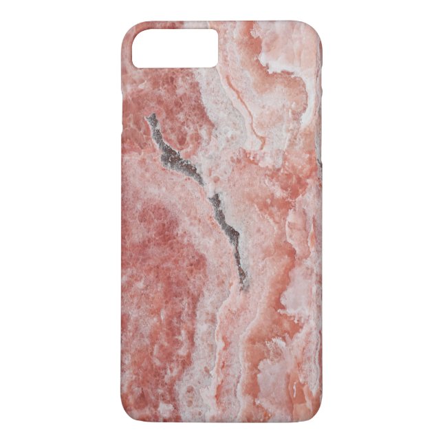 Dicke Rose Abstraktes Marmormuster Case-Mate iPhone Hülle (Rückseite)