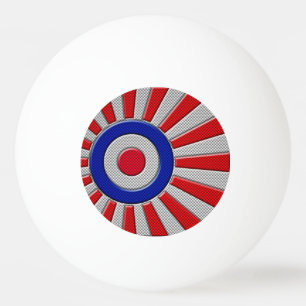 Dicke Roundel-Sonnenbrust-Design im Carbon-Fibre-S Tischtennisball