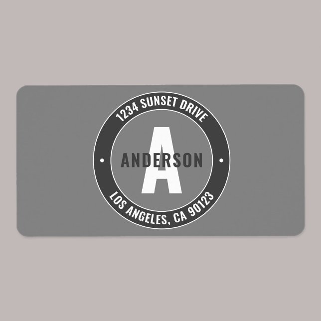 Dicke Rücksendeadresse usw.| Grau Adressaufkleber (Von Creator hochgeladen)