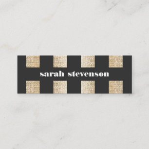Dicke Schwarz-Gold-Imitate Sequin Moderne Fashioni Mini Visitenkarte