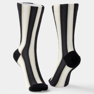 Dicke, schwarz und weiß, vertikale Streifen Socken