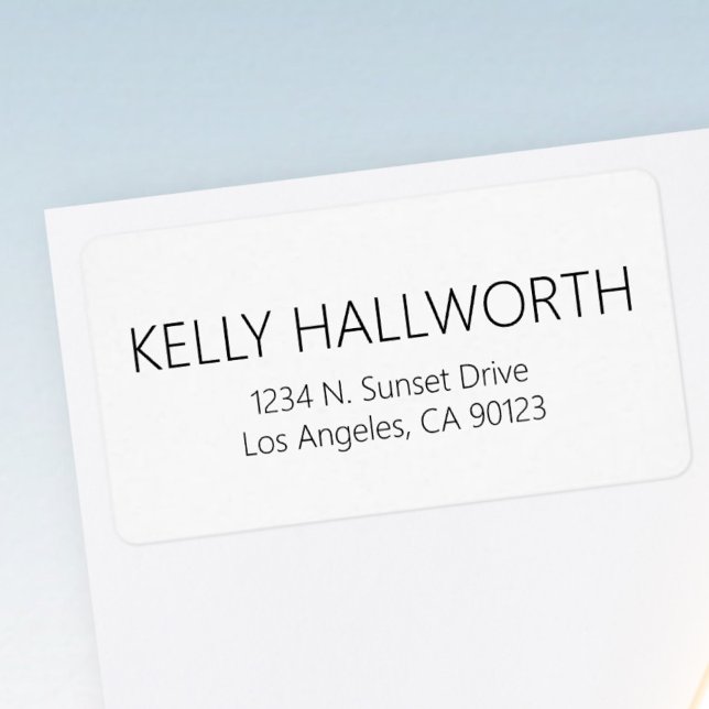 Dicke Schwarz-Weiß-Rücksendeadresse Adressaufkleber (Von Creator hochgeladen)