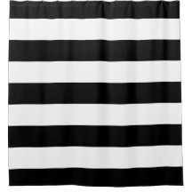 Dicke Schwarz-Weiß Streifen Duschvorhang