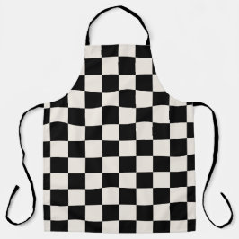 Dicke schwarze Creme Prüfmuster Schürze