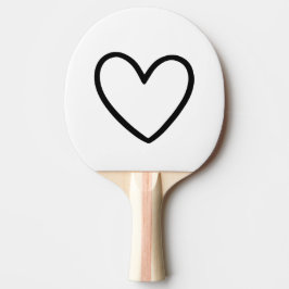 Dicke schwarze Grafik Herz | Tischtennis Schläger