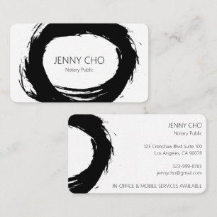 Dicke schwarze Tinte Farbring Notary Modern Einfac Visitenkarte