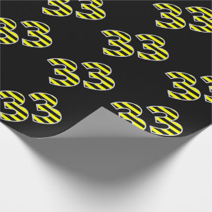 Dicke, schwarze und gelbe Streifen 33 Event-# (Geb Geschenkpapier