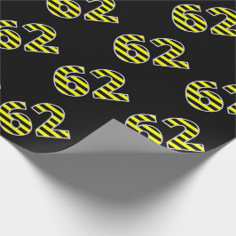 Dicke, schwarze und gelbe Streifen 62 Event-# (Geb Geschenkpapier