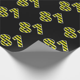 Dicke, schwarze und gelbe Streifen 81 Event-Nr. (G Geschenkpapier