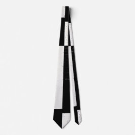 Dicke schwarze und weiße künstlerische Gitter Neck Krawatte