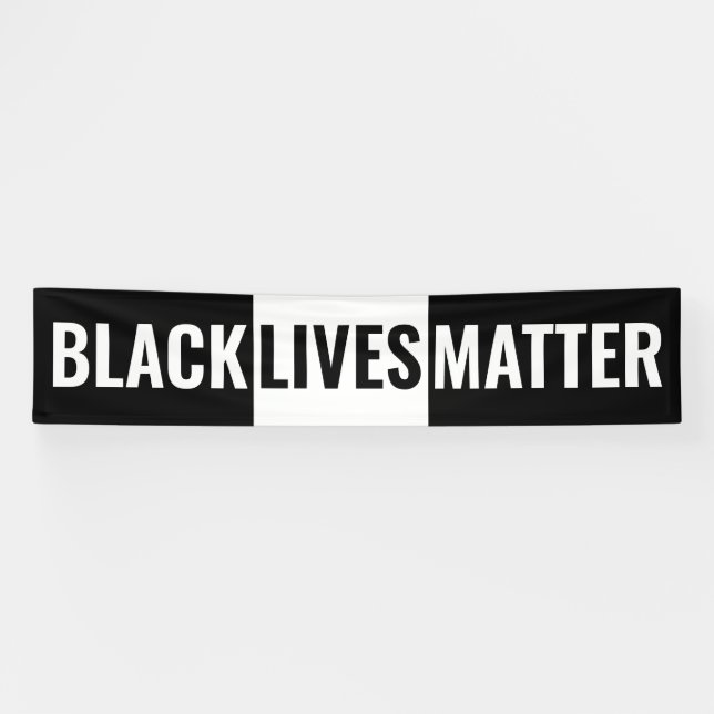 Dicke schwarze und weiße schwarze Lebensformen Banner (Horizontal)