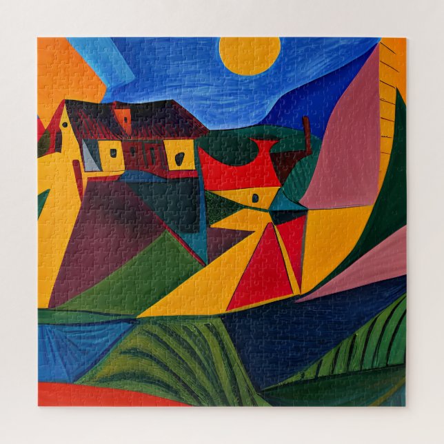 Dicke Sonnenuntergang Picasso Art (Vertikal)