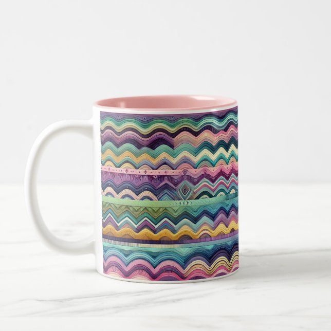 Dicke Streifen Kaffeemaschine Tasse ,Elegante Kaff (Links)