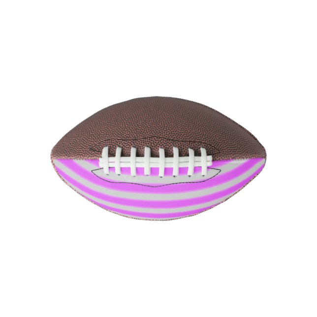 Dicke Streifen Rosa und Weiß Football (Vorderseite)