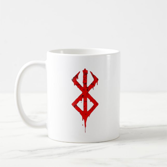 Dicke Tasse des roten Symbols - Minimalistisches G (Links)