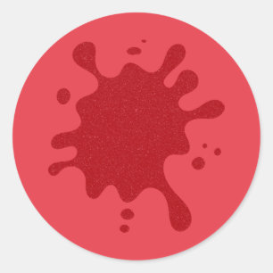 Dicke Tomatenroter Splash Round Stickers - Anpasse