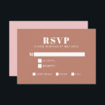 Dicke Typografie Blush und Terracotta Bat Mitzvah RSVP Karte<br><div class="desc">Diese moderne RSVP-Karte verfügt über eine schicke Terrakotta-Front mit minimalistischem Layout und eignet sich ideal, um stilvolle Reaktionen Ihrer Gäste zu erfassen. Auf der Karte befinden sich Checkboxen für die Auswahl der Speisen, die es einfacher machen, die Ernährungsgewohnheiten zu berücksichtigen. Die Rückseite fügt ein weiches, komplementäres Rosa für eine zusätzliche...</div>