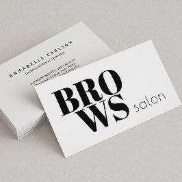 Dicke Typografie Brotsalon schwarz-weiß einfach Visitenkarte