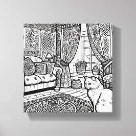 Dicke und leichte Katze #1 Leinwanddruck