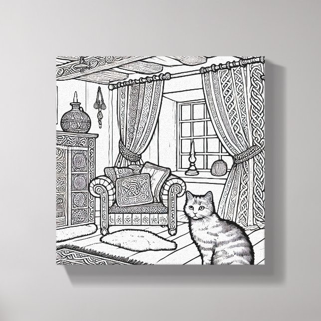 Dicke und leichte Katze #5 Leinwanddruck (Vorderseite)