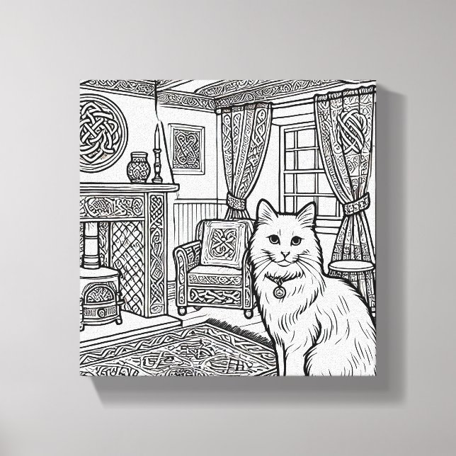 Dicke und leichte Katze #6 Leinwanddruck (Vorderseite)