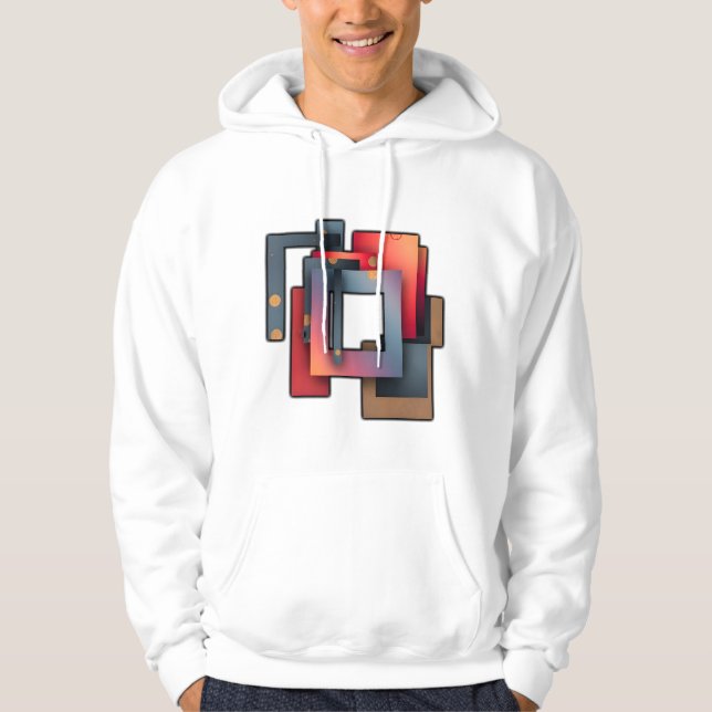Dicke und moderne Abstrakte Kunst Hoodie (Vorderseite)