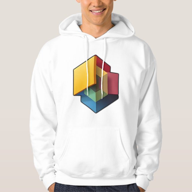 Dicke und moderne Abstrakte Kunst Hoodie (Vorderseite)