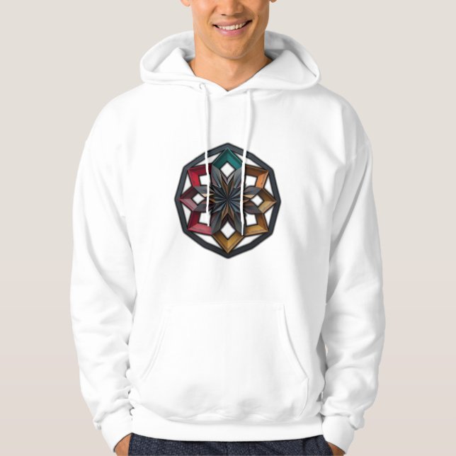 Dicke und moderne Abstrakte Kunst Hoodie (Vorderseite)