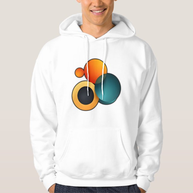 Dicke und moderne Abstrakte Kunst Hoodie (Vorderseite)