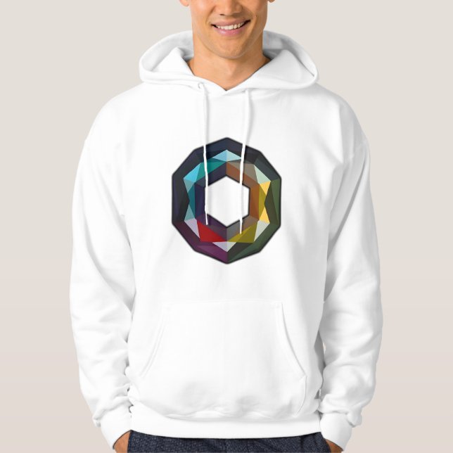 Dicke und moderne Abstrakte Kunst Hoodie (Vorderseite)