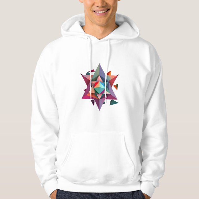 Dicke und moderne Abstrakte Kunsthöhlen Hoodie (Vorderseite)