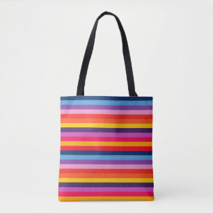Dicke und schöne Regenbogenstreifen _kleiner Maßst Tasche