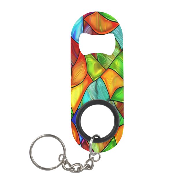 Dicke verklebte Glaskonstruktion Mini Flaschenöffner (Vorderseite)