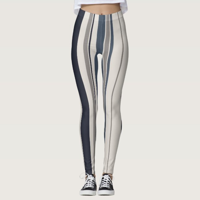Dicke vertikale Streifen Leggings (Vorderseite)