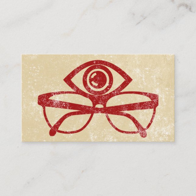 Dicke Visitenkarten für Red Optometrist Visitenkarte (Vorderseite)