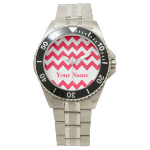 Dicke Zickzack mit Monogramm Armbanduhr