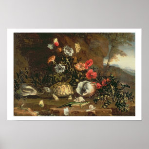 Dicken, Blume, Reptilien und Schmetterlinge nebene Poster