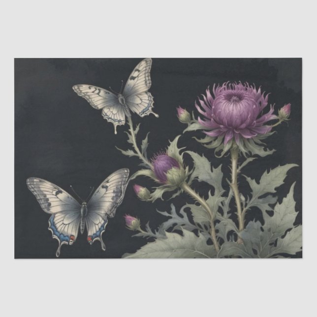 Dicken und Schmetterlinge Seidenpapier (Vorderseite)