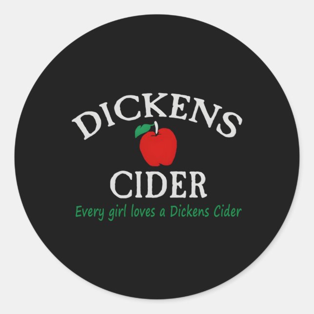 Dickens Cider Hood Runder Aufkleber (Vorderseite)